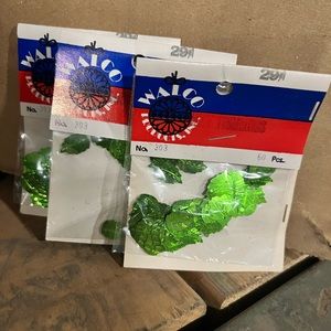 3 packages Walco trimmings green leaves